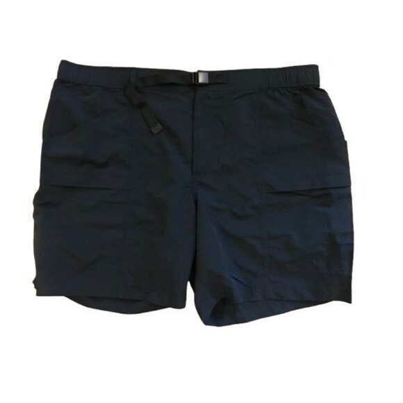 Men's XL Shorts Eddie Bauer Ripstop Tech Black Moisture Wicking Adjustable Belt - Picture 1 of 2